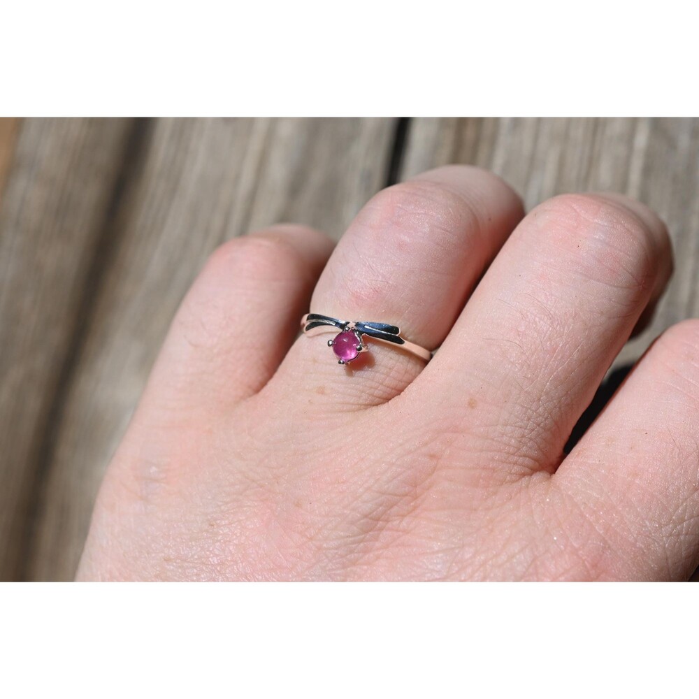Ruby engagement ring size 7 in 925 sterling silver
